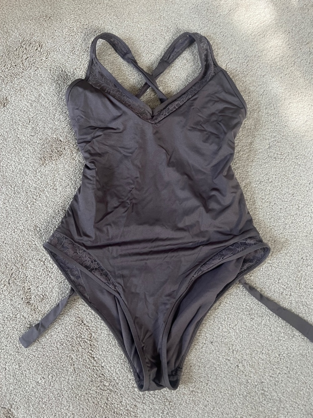 Lace Trim One-Piece Swimsuit